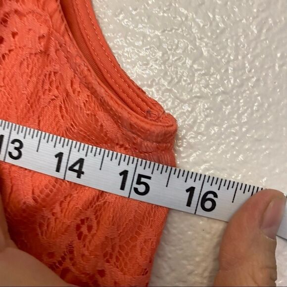 Forever 21 Lace short coral sleeveless mini Dress - small - Picture 7 of 11